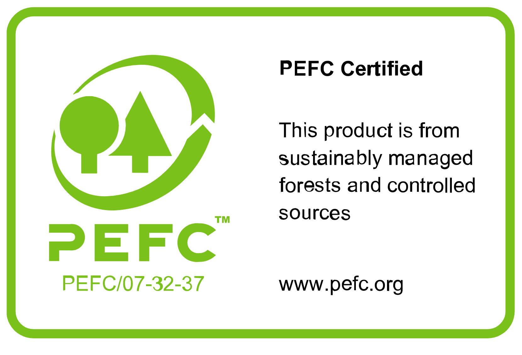 PEFC Procedente de bosques sostenibles